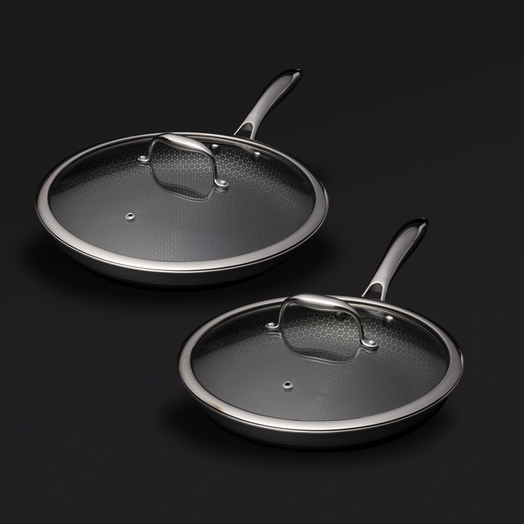 30 cm & 25 cm Hybrid Pan & Lid Set