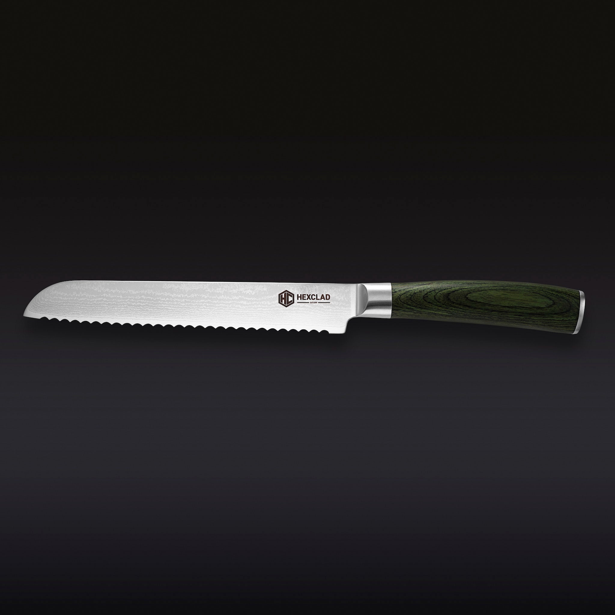 Damascus Steel 20 cm Serrated Bread Knife